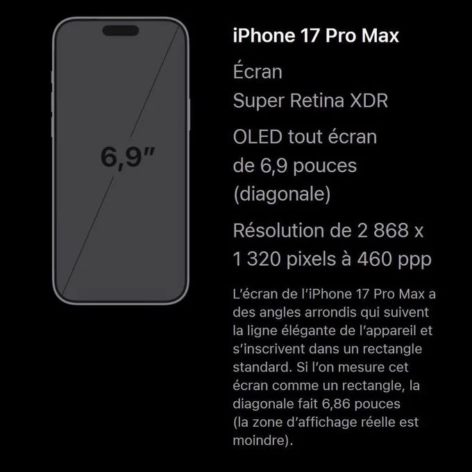 IPhone17 Pro Max(512 Go 12 Go RAM)