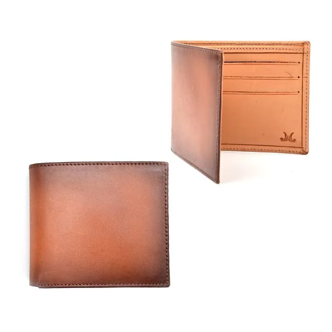 PORTE-CARTES À DEUX VOLETS MARRON CLAIR