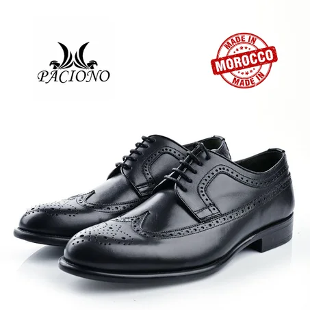 Chaussure Fleuri en cuir noir