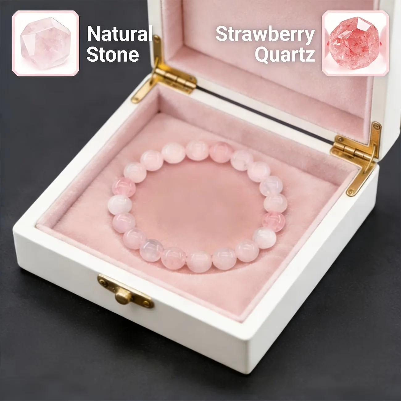 سوار نسائي رومانسي بالكريستال الوردي ✨💖