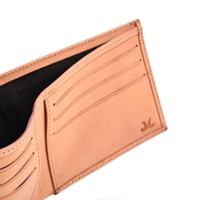 PORTE-CARTES À DEUX VOLETS MARRON CLAIR