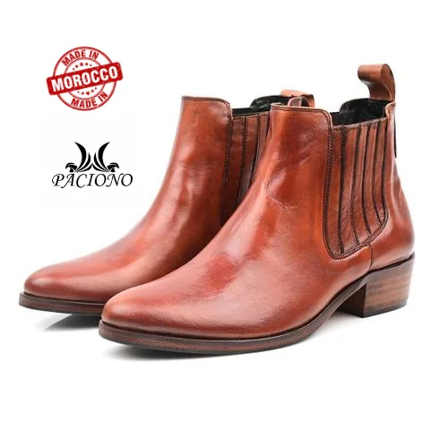 Bottine Femme COGNAC AVEC ELASTIQUE