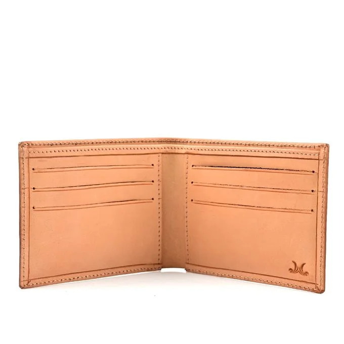 PORTE-CARTES À DEUX VOLETS MARRON CLAIR