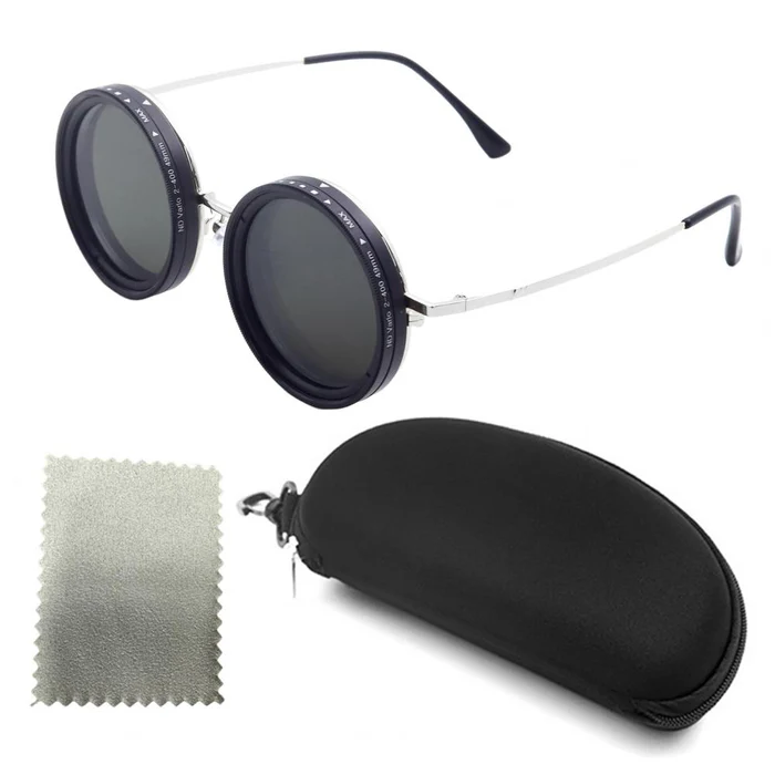 نظارات شمسية دائرية قابلة للطي (Flip-Up) - ستايل Streetwear العالمي