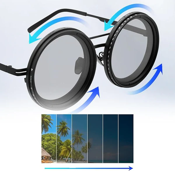 نظارات شمسية دائرية قابلة للطي (Flip-Up) - ستايل Streetwear العالمي