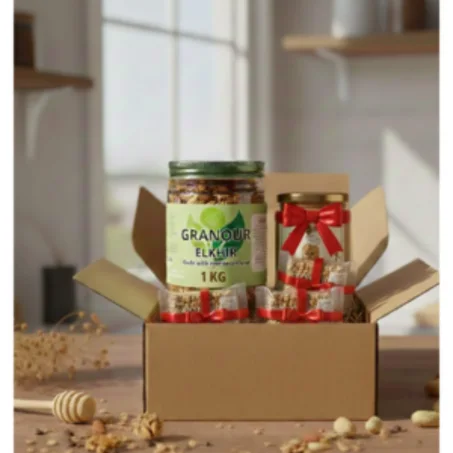 باك الرشاقة والطاقة: غرانولا طبيعية (1kg) + زبدة الفول السوداني (225g) مـجـانـاً + ثلاث قطع حلوى غرانولا هـديـة