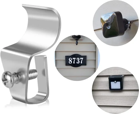 Antimbee Clips de revestimiento de vinilo, paquete de 20 soportes para cámara sin agujeros para exteriores, colgador de vinilo para parpadeo, Arlo, anillo, sin daños, sin perforación, resiste