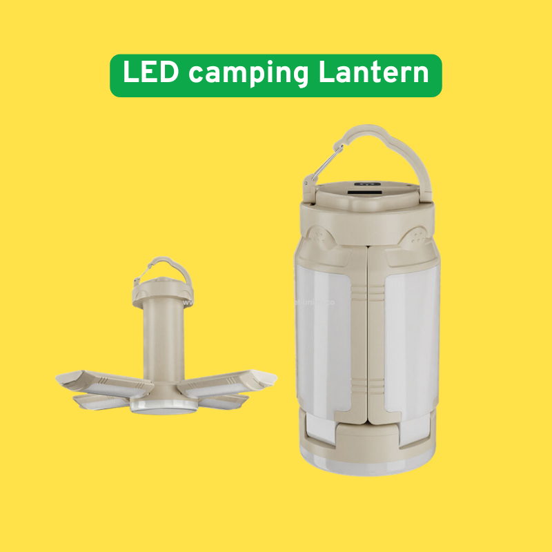 تخييم LED قابل للطي مع شاشة رقمية  لإضاءة الخيمة في الهواء الطلق