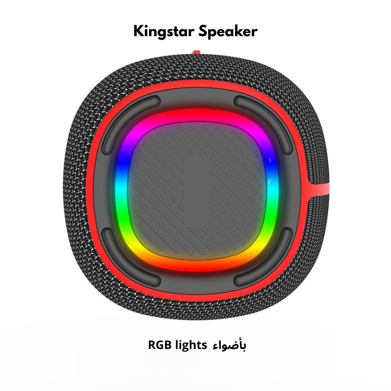 مكبر صوت بلوتوث محمول خفيف الوزن مقاوم للماء IPX5 مع إضاءة RGB