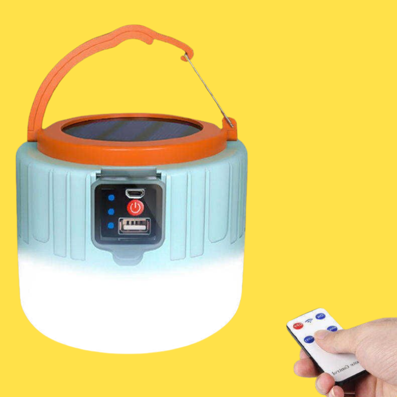 مصباح تخييم محمول خارجي، مع جهاز تحكم عن بعد