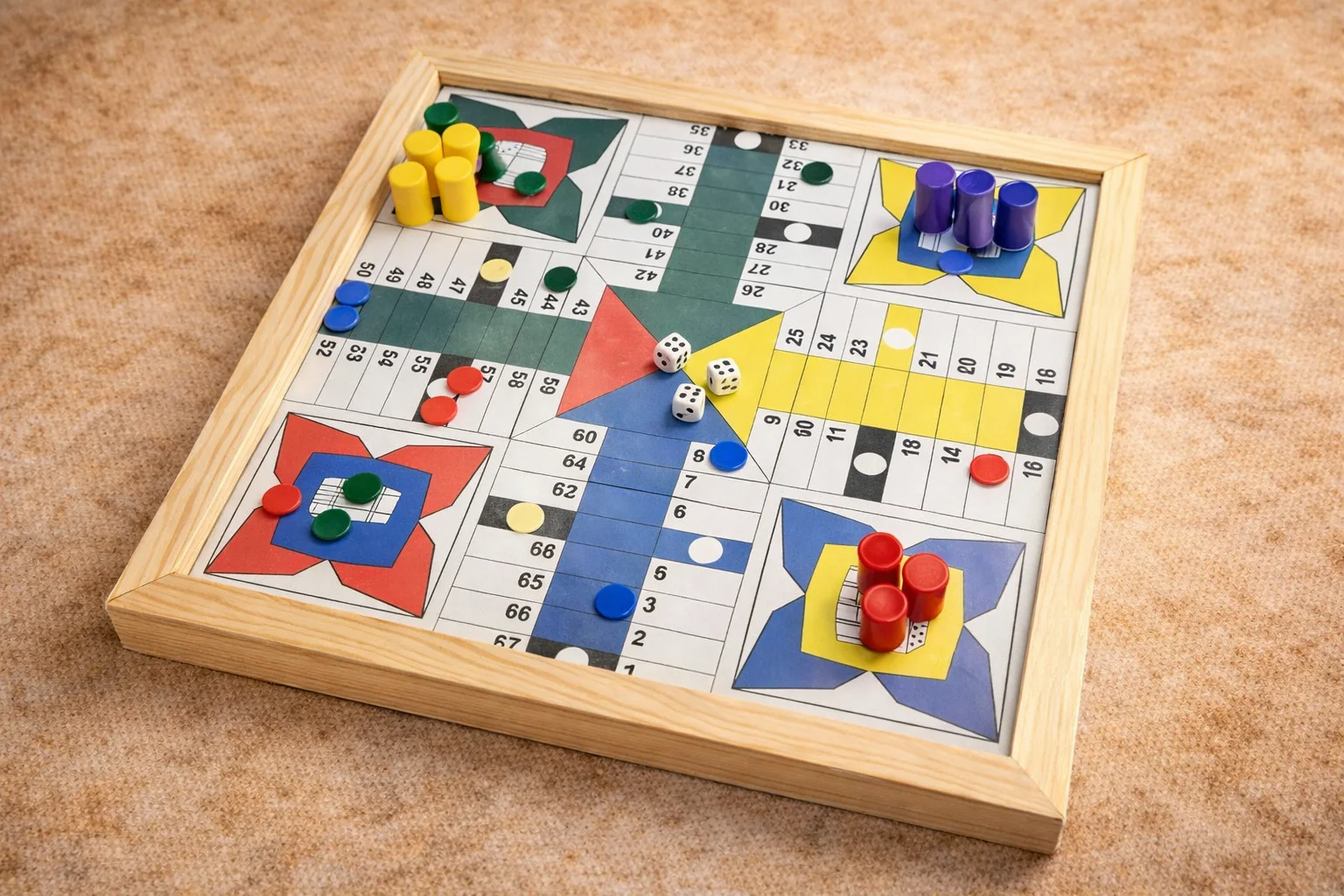 Moroccan Parchis Board – Original Classic Board Game (4 Players)