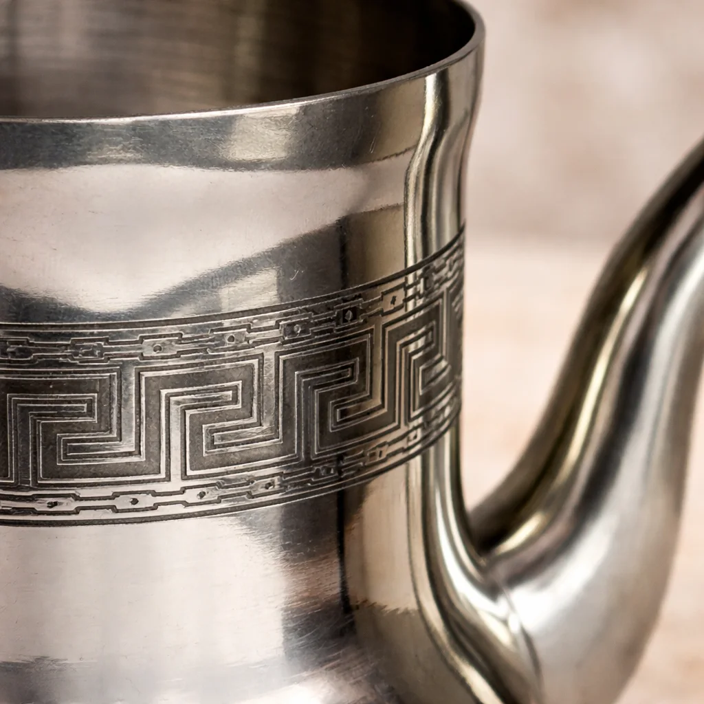 Moroccan Stainless Steel Tea Pot – Silver Finish