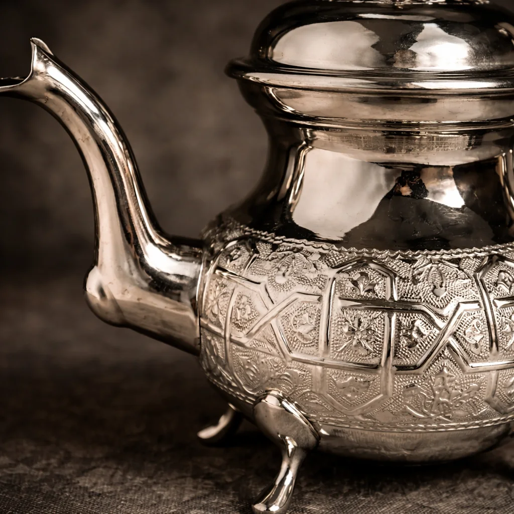 Moroccan Silver Tea Pot – Hand-Engraved (Classic Design)