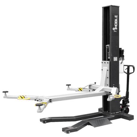 iDEAL MSC-6KLP 6,000 lb. Low Profile Mobile Single Post Lift - Black Edition