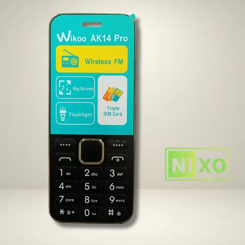 Wikoo AK14 Pro - هاتف بتصميم عصري, 3 شرائح و شاشة كبيرة و بطارية قوية