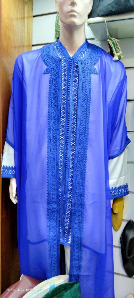 جابادور ملكي بسلهام   شفاف وسروال طويل الازرق