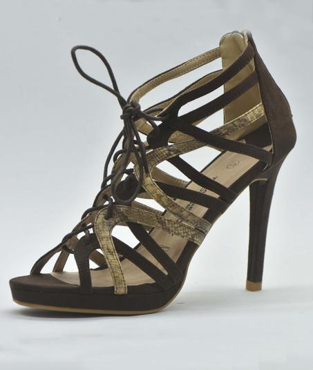 Sandale Femme Haut Talon Marron ANGELA THOMPSON 71512076 S