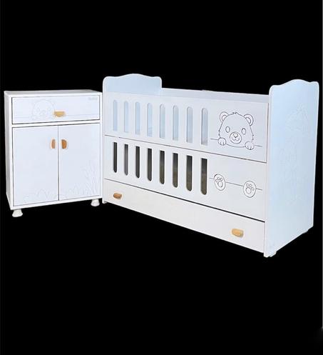 lit de bébé PANDA avec ça commode