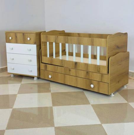 lit de bébé balançoire & commode 04 tiroirs