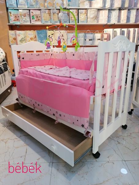 📣lit de bébé en bois rouge avce matela 😍 ✔blanc ✔simple ✔classic