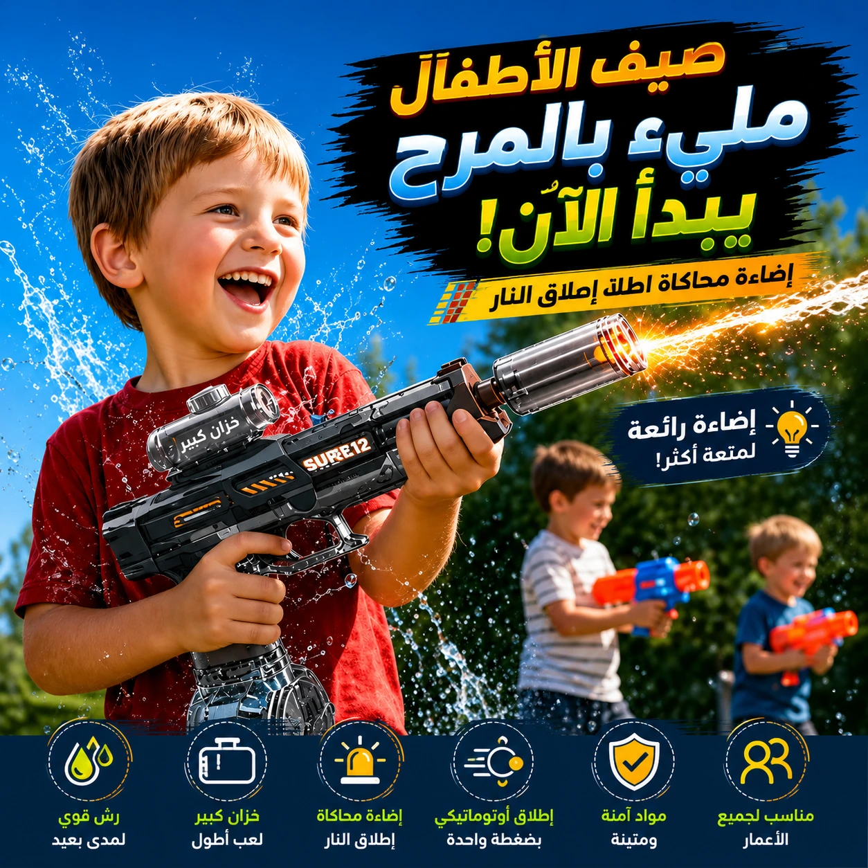🔥 أقوى مسد س ماء كهربائي لصيف مليء بالمرح! 💦