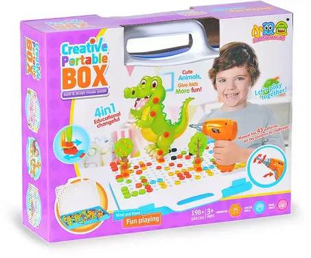 لعبة المثقاب الكهربائي للأطفال – طقم أدوات DIY آمن مع درّيل حقيقي