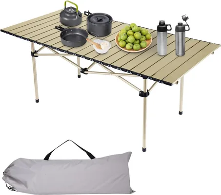 طاولة ألمنيوم قابلة للطي والتعديل