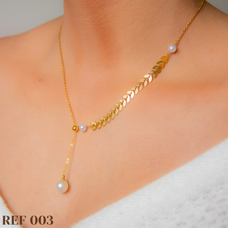 Collier Feuille d'or