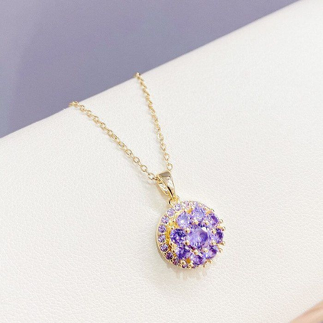 Collier cristal violet