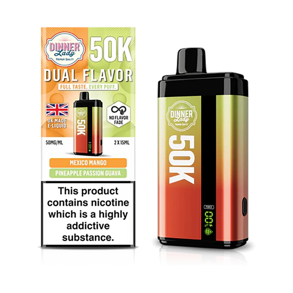 Dinner Lady 50k Dual Flavor -Mexico Mango et Pineapple Passion Guava