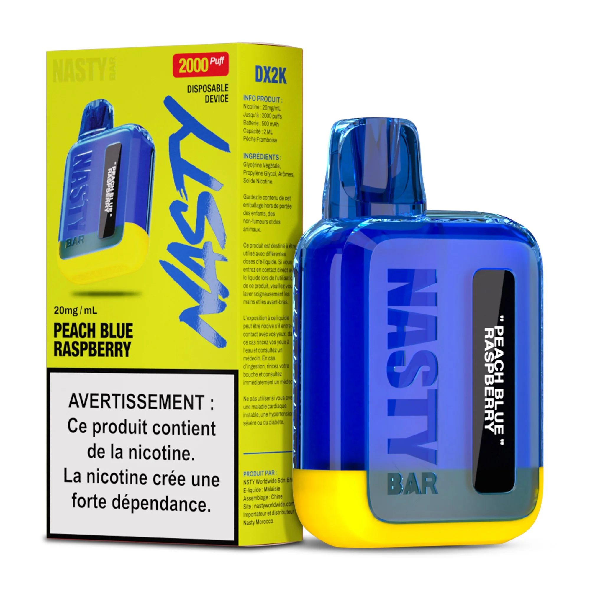 Nasty DX2K – Peach Blue Raspberry 20mg