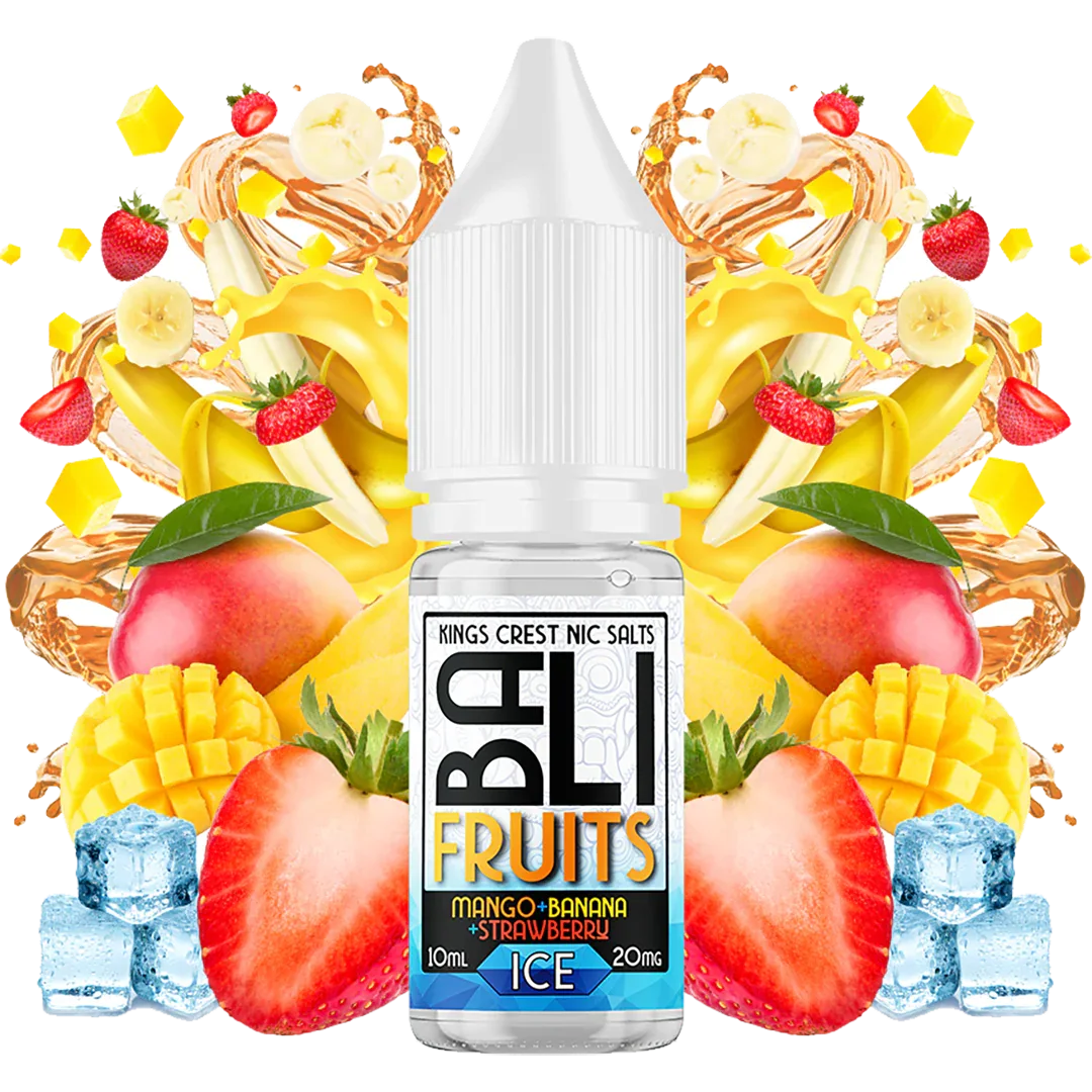 Bali Fruits Mango Banana Strawberry Ice Salts 10 ml Kings Crest 20MG