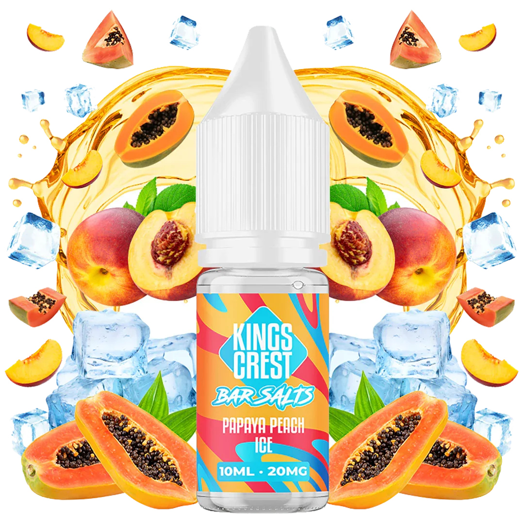 Papaya Peach Ice Salts 10 ml by Kings Crest Bar Salts 20MG