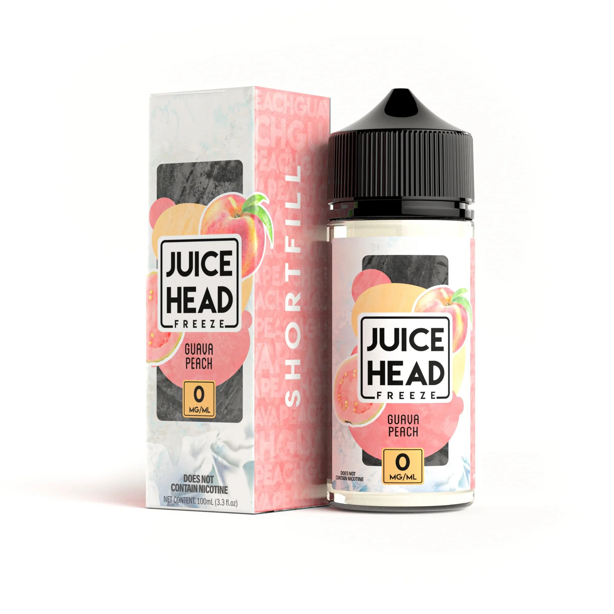 Juice Head Guava Peach Freeze 120ml shortfill +  1 bouteille de 10 ml à 3 % de nicotine gratuite