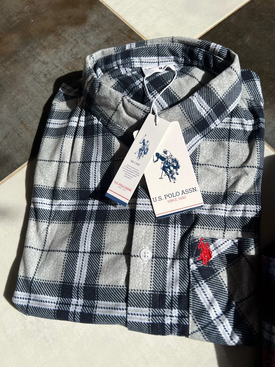 chemise US POLO original gris