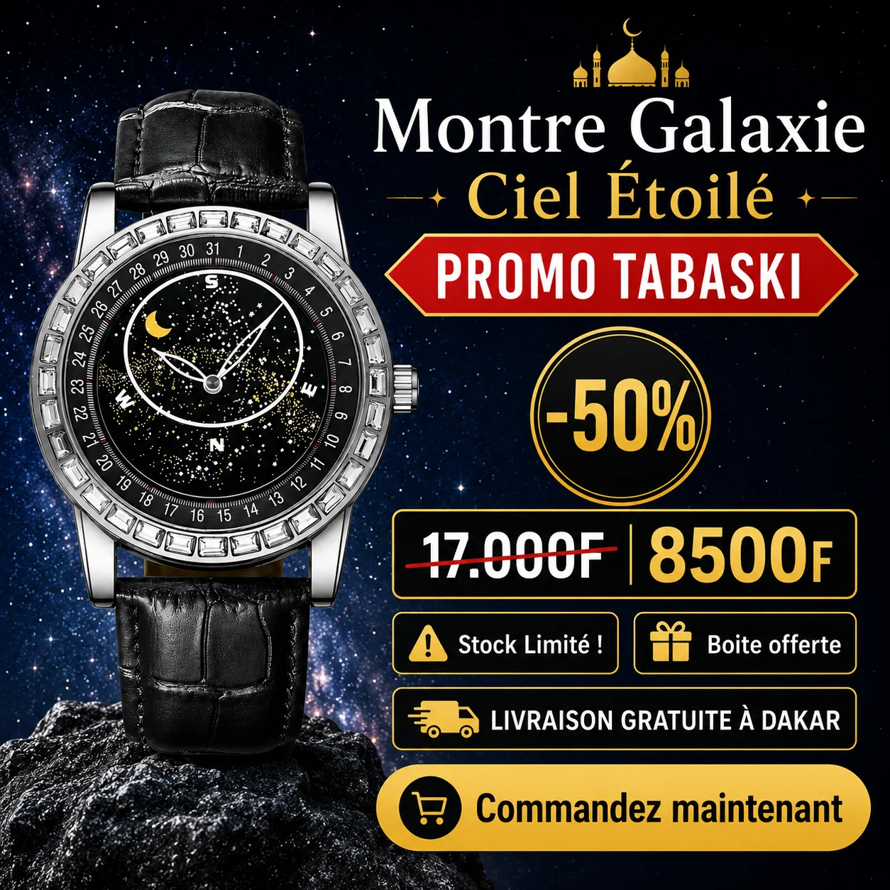 ⌚Montre de Luxe Galaxie Ciel Étoilé – Élégance Unique ✨