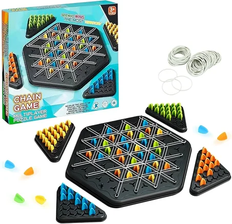 لعبة المثلثات المغلقة العائلية CHAIN GAME MULTIPLAYER PUZZLE GAME(29d livraison8d)