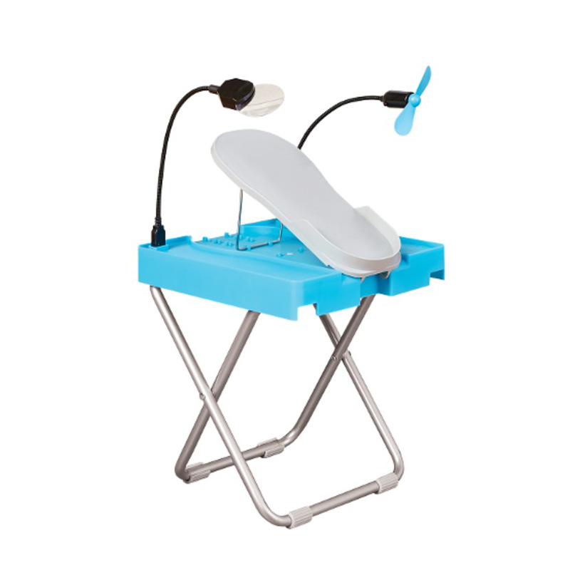 مسند Salon Step الاحترافي للباديكير المنزلي مع عدسة LED ومروحة USB
