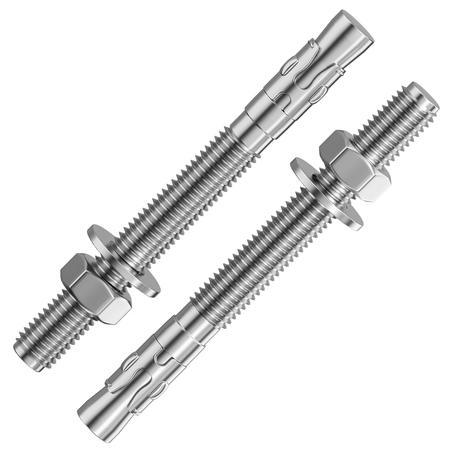 5 sujetadores estándar de 1/2 x 5 pulgadas para anclajes de cuña de acero inoxidable 304 resistentes para cemento y hormigón