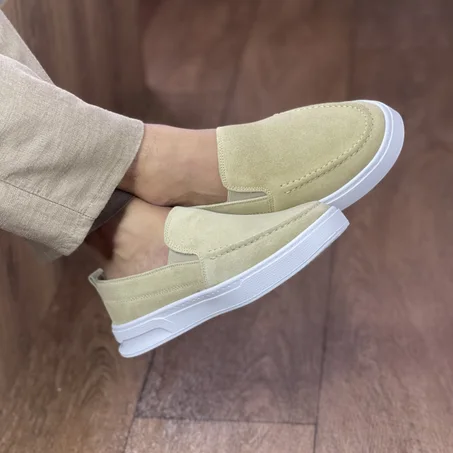 SNEAKERS SLIP-ON DAIM BEIGE