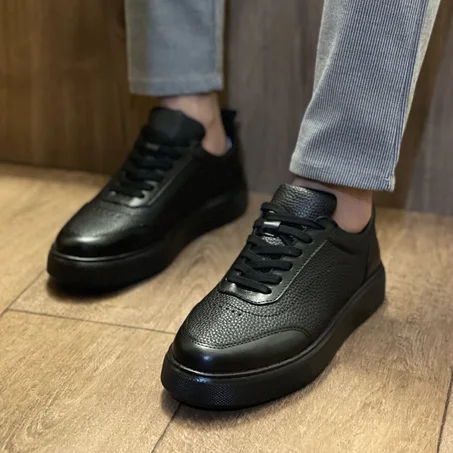 BASKET ALDO CUIR  NOIR