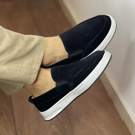 SNEAKERS SLIP-ON DAIM NOIR