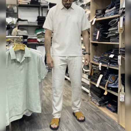 ENSEMBLE COTON EFFET LIN