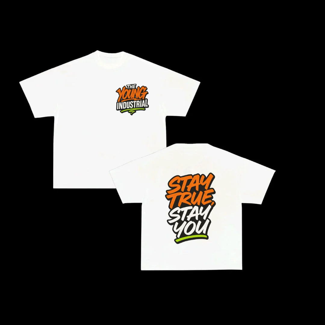 Stay True Tee Blanc – THE YOUNG INDUSTRIAL