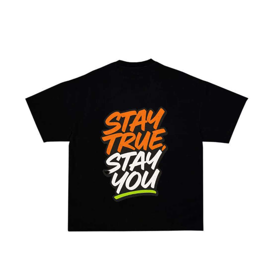 Stay True Tee Noir – THE YOUNG INDUSTRIAL