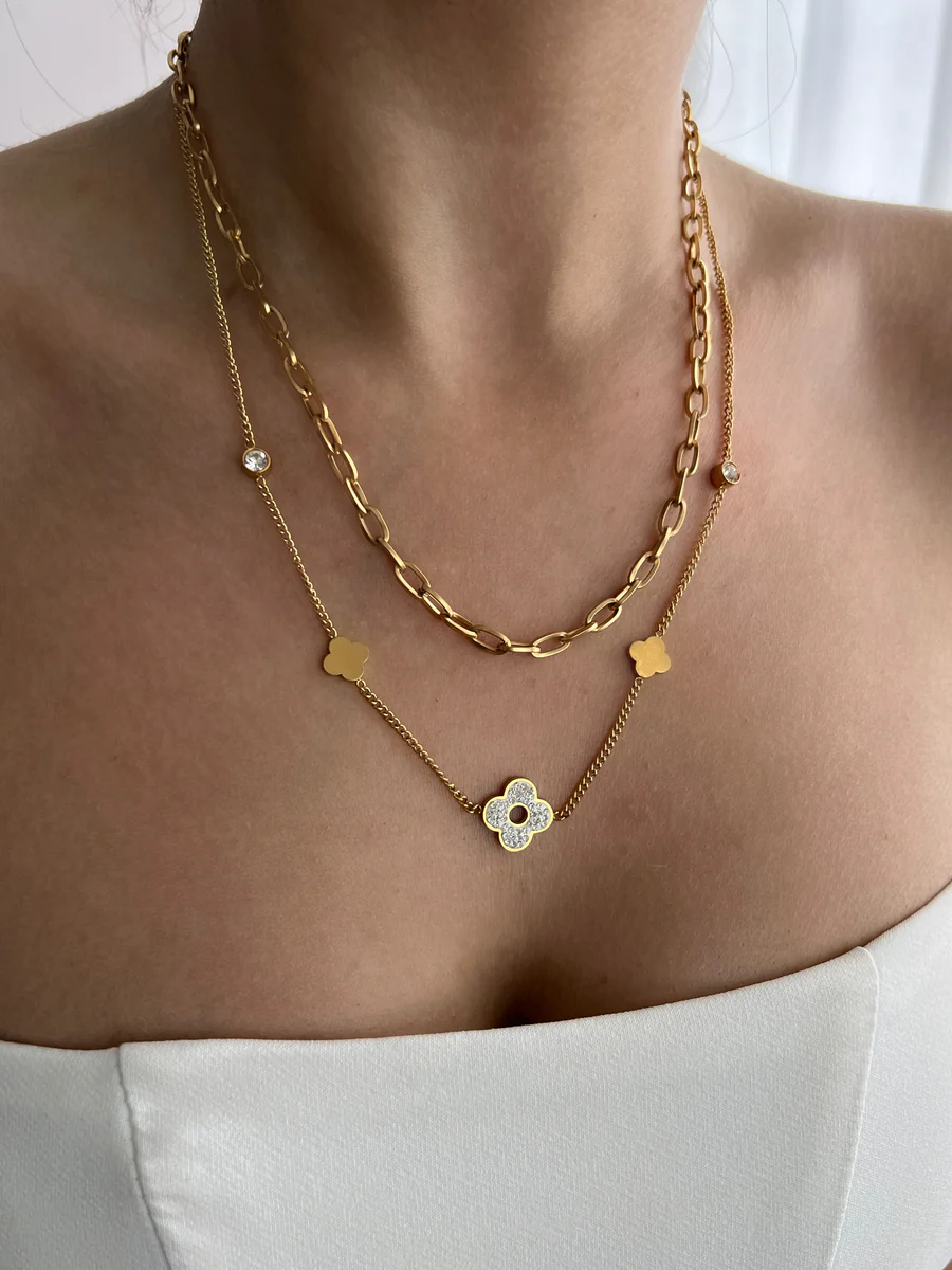 CLOVER LAYERED NECKLACE