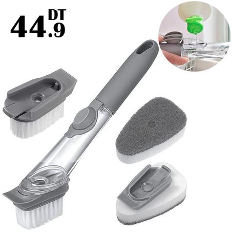 فرشاة تنظيف الأواني وموزع الغسول