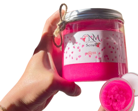 مقشّر الجسم بالورد