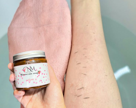 الصابون البلدي المغربي الأصلي بالورد