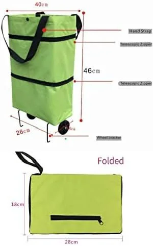 حقيبة تسوق محمولة قابلة للطي يتحمل الاوزان الثقيلة